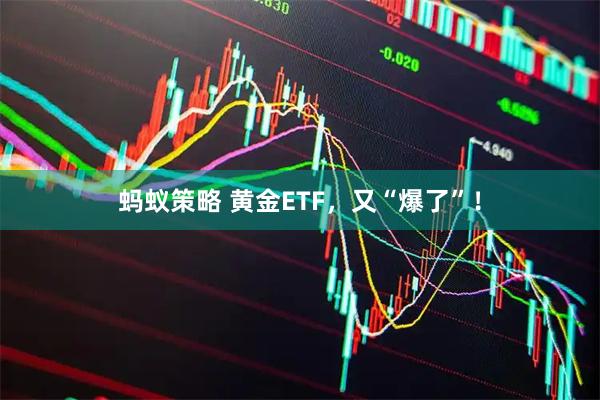 蚂蚁策略 黄金ETF，又“爆了”！