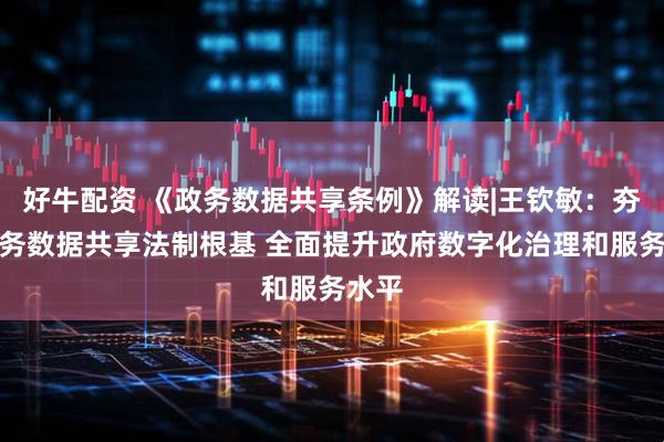 好牛配资 《政务数据共享条例》解读|王钦敏：夯实政务数据共享法制根基 全面提升政府数字化治理和服务水平