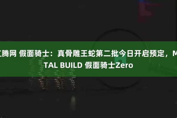 红腾网 假面骑士：真骨雕王蛇第二批今日开启预定，METAL BUILD 假面骑士Zero